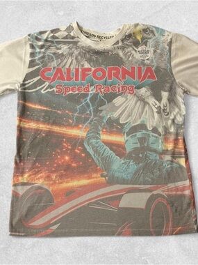 California Speed Racing Graphic Tee - Cream